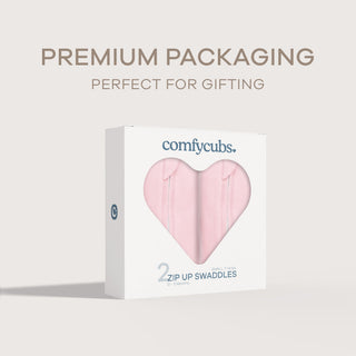 Easy Zipper Swaddle Blankets by Comfy Cubs - Pink