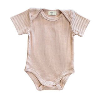 Ribbed Bodysuit - SHORT SLEEVE - Georgia Peach