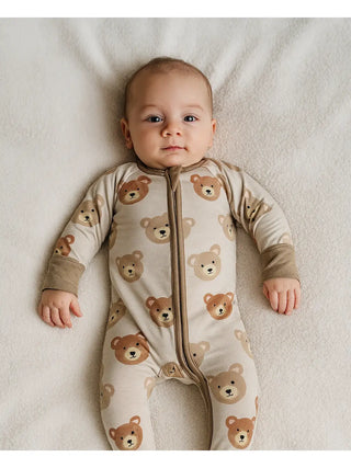 Baby Bear Bamboo Zipper Romper