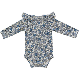 Bluebell Ruffle Sleeve Pointelle Bamboo Bodysuit-