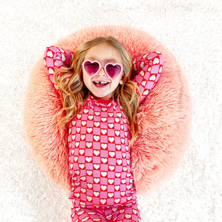 LONG SLEEVE TWO PIECE SET- Red Hearts