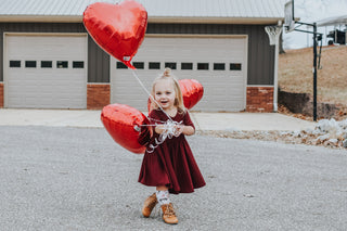 MID SLEEVE TWIRL DRESS- Black Cherry Ribbed