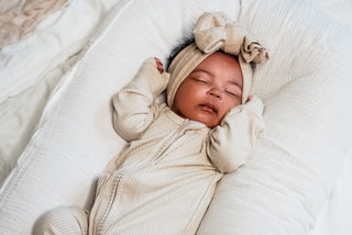 ZIP ROMPER - Clay Ribbed