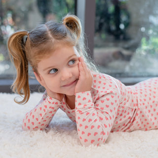 Pink Hearts Pajama Set