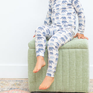 Blue Elephant 2-Piece Pajama Set