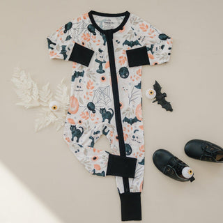 Boo Bash Halloween Bamboo Zippy Romper