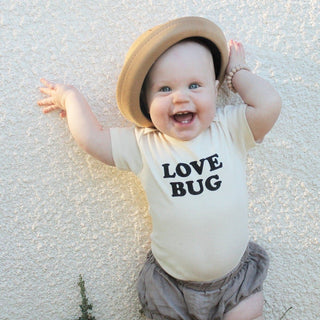 Love Bug Organic Cotton Short Sleeve Baby Bodysuit