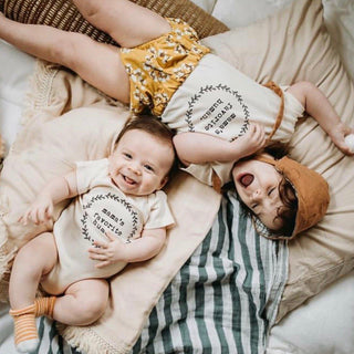 Mama's Favorite Human Organic Cotton Short Sleeve Baby Bodysuit
