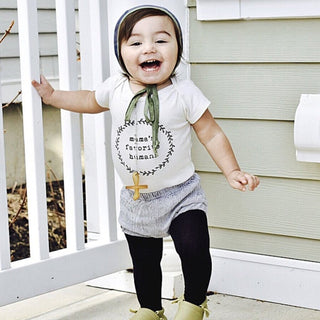 Mama's Favorite Human Organic Cotton Short Sleeve Baby Bodysuit