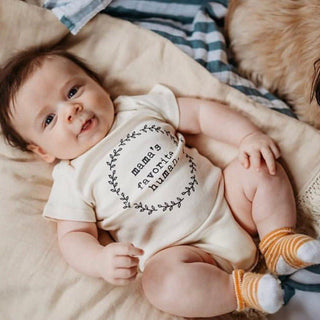 Mama's Favorite Human Organic Cotton Short Sleeve Baby Bodysuit