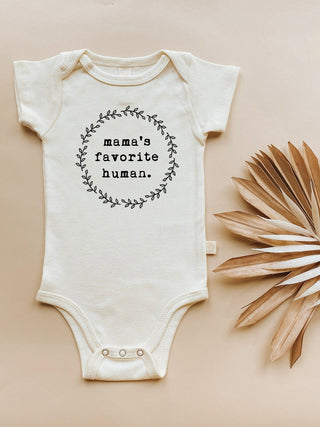 Mama's Favorite Human Organic Cotton Short Sleeve Baby Bodysuit