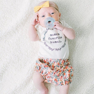 Mama's Favorite Human Organic Cotton Short Sleeve Baby Bodysuit
