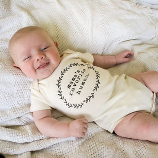 Mama's Favorite Human Organic Cotton Short Sleeve Baby Bodysuit