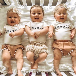 Loved. Organic Cotton Short Sleeve Baby Bodysuit