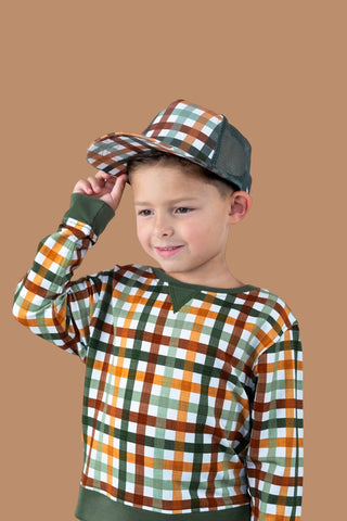 AUTUMN PLAID DREAM TRUCKER HAT
