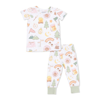 Camping Pink - Short Sleeve Loungewear Set