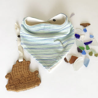 kerchief bib | pin stripes