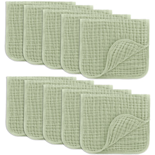 Muslin Burp Cloths by Comfy Cubs - Sage