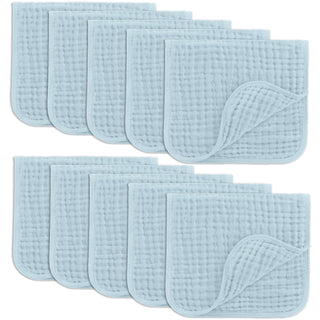 Muslin Burp Cloths by Comfy Cubs - Sky Blue