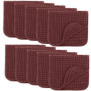 Muslin Burp Cloths by Comfy Cubs - Wine