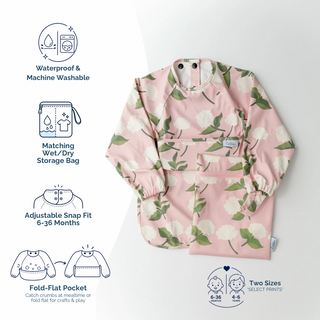 The Grayson Long Sleeve Bib - Lakeside Blooms
