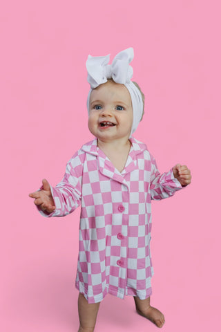 BUBBLEGUM CHECKERS GIRL'S DREAM GOWN