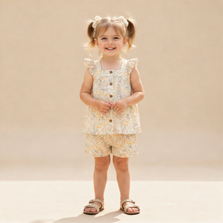 Organic Flutter Top & Shorts Set - Bloomfield
