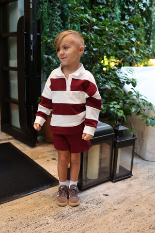 Child Terry Shorts | Deep Cranberry