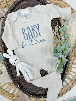 Baby brother baby sister footie | little sibling baby outfit