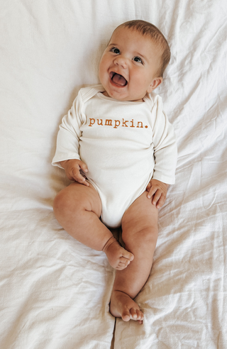 Pumpkin Organic Bodysuit Long Sleeve