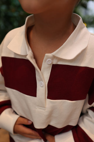 Child Rugby Sweatshirt | Deep Cranberry