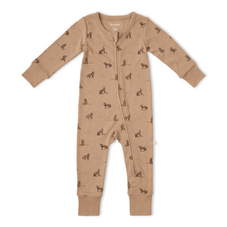 Organic 2-Way Zip Romper - Woodland Fox