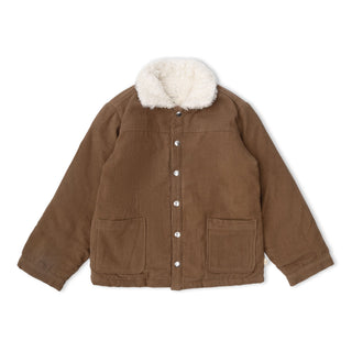 Organic Corduroy Front Pocket Jacket - Brown