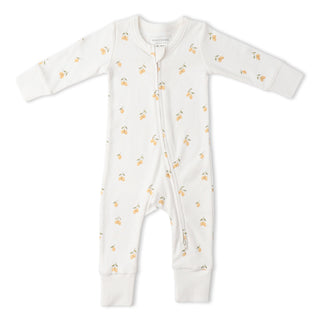 Organic 2-Way Zip Romper - Lemons