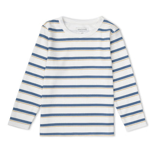 Organic Tee & Pants Set - Navy Stripe