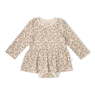 Organic Bodysuit Dress & Leggings Set - Rustbloom