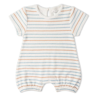 Organic Short Romper - Cabana Stripes