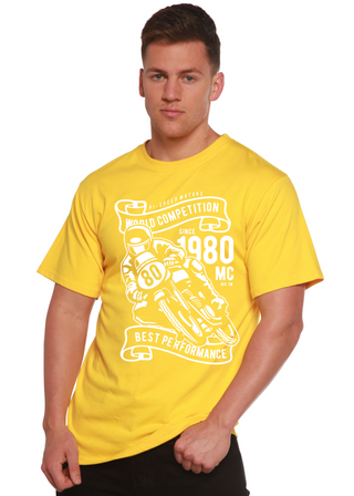 World Competition Men's Bamboo Viscose/Organic Cotton Short Sleeve Graphic Graphic T-Shirt