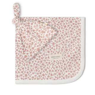 Organic Swaddle Blanket & Hat Set - Wild Petal