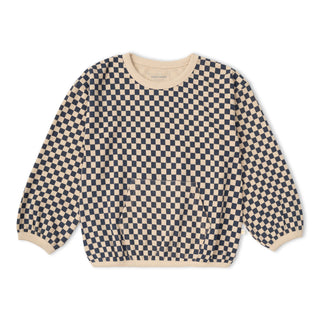 Organic Tee & Pant Slouch Set - Midnight Check