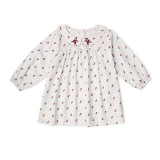 Organic Peter Pan Collar Dress - Forest Scatter