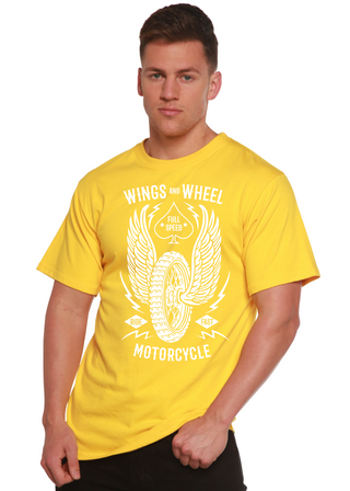 Wings And Wheel Spun Bamboo® Men's Bamboo Viscose/Organic Cotton Short Sleeve Graphic T-Shirt