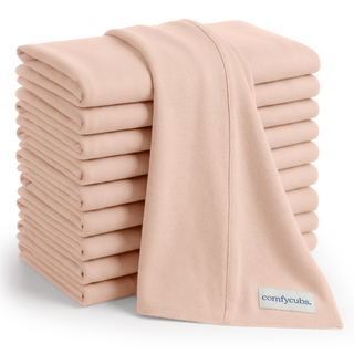 Cotton Burp Cloths  in Blush