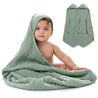 Baby Hooded Towels by Comfy Cubs - Fern