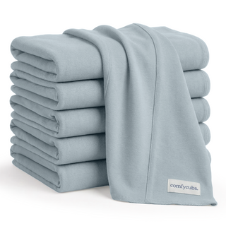Cotton Burp Cloths in Pacific Blue