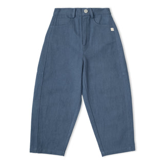 Organic Twill Barrel Pants - Navy