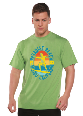 Paradise Beach 1983 Men's Bamboo Viscose/Organic Cotton Short Sleeve Graphic T-Shirt