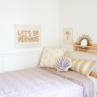 let's be mermaids clay banner