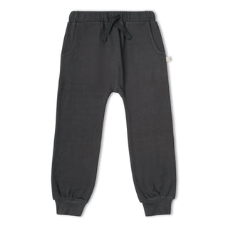 Organic Fleece Jogger Pants - Charcoal