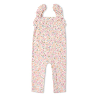 Organic Flutter Romper - Peony